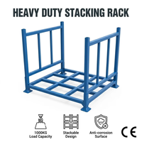 Étagère empilable en métal personnalisée, étagère à palettes en acier détachable pour le stockage de rouleaux de tissu et de l'industrie textile