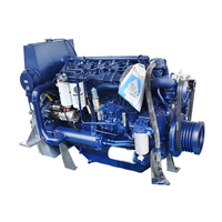 Moteur diesel marin Weichai WP6C185-21 4 temps 9L multicylindres, démarrage électrique, boîte de vitesses, pompe à eau de mer, haute productivité