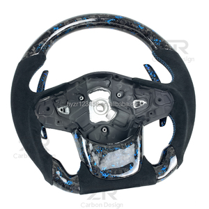 Volant en suède et fibre de carbone forgée personnalisé pour Toyota 29 <span class=keywords><strong>Db</strong></span> A90 Gr Supra avec affichage LED et palettes de changement de vitesse - Product Image 2