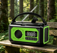 Radio AM/FM/WB de 10000 mAh con Manivela y Energía Solar de Polímero