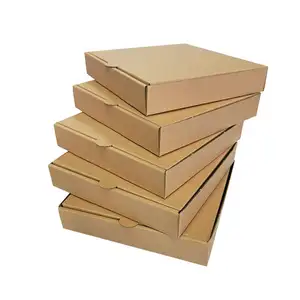 फैक्टरी प्रत्यक्ष बिक्री डिस्पोजेबल क्राफ्ट पेपर दोपहर के भोजन के बॉक्स पिज्जा सलाद पैकिंग बॉक्स कस्टम लोगो