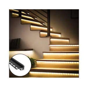 <span class=keywords><strong>Profilé</strong></span> <span class=keywords><strong>LED</strong></span> en aluminium pour éclairage d'<span class=keywords><strong>escalier</strong></span> (carreaux de 8 mm ou 10 mm d'épaisseur) – Luminaire <span class=keywords><strong>LED</strong></span> pour marches d'<span class=keywords><strong>escalier</strong></span> - Product Image 1