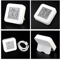 TY-TH06 Tuya 2.4GWIFI Sensor Suhu & Kelembapan untuk Rumah Pintar Var SmartLife Termometer Higrometer Mendukung Alexa