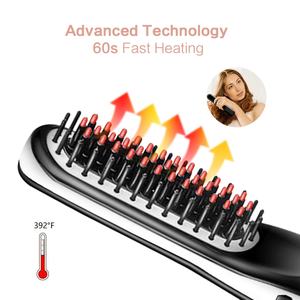 Brosse lissante sans fil portable, rechargeable par USB, mini brosse lissante pour barbe - Product Image 3