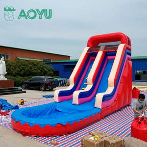 Parc aquatique gonflable en PVC pour enfants, fabriqué <span class=keywords><strong>maison</strong></span> par AOYU, pour l'intérieur et l'extérieur, avec parcours d'obstacles et toboggans, idéal pour les écoles. - Product Image 1