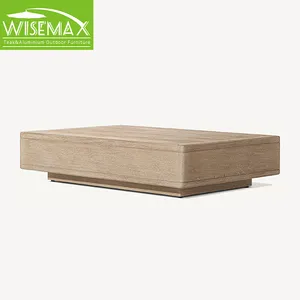 WISEMAX mobili design minimalista mobili da esterno balcone lungo tavolo in legno di teak solido tavolino da caffè per villa