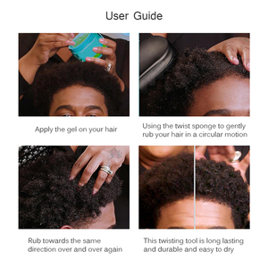 Éponge torsadée et bouclée en caoutchouc de vente chaude couleur noire twister de cheveux durable et lourd - Product Image 6