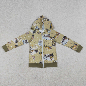 En stock, veste à capuche zippée pour enfants, thème pêche et chasse, vêtements de mode boutique, vente en gros, prix d'usine pour enfants - Product Image 4