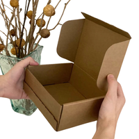 Boîtes d'emballages personnalisés naturels durables et durables pour bandes déchirables d'expédition Boîte d'expédition en carton papier pliable réutilisable avec logo personnalisé