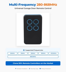 Đa tần số 4 nút phổ cửa nhà để xe điều khiển từ xa màu đen 280-868 MHz tần số vô tuyến <span class=keywords><strong>RF</strong></span> không dây <span class=keywords><strong>duplicator</strong></span> - Product Image 3
