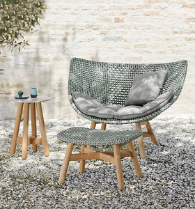 Chaise de terrasse de luxe en rotin <span class=keywords><strong>pour</strong></span> villa extérieure, combinaison de chaises de <span class=keywords><strong>jardin</strong></span> imperméables <span class=keywords><strong>pour</strong></span> cour, balcon et événements/mariages - Product Image 3