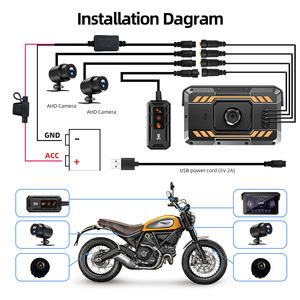 JMC IP67 Su Geçirmez Akıllı 5 İnç Motosiklet Ses Sistemi Kablosuz CarPlay ve Android Auto HD Ekran ile Bisiklet Eğlencesi için - Product Image 5