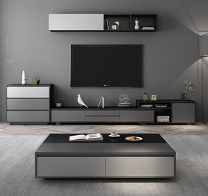 Prezzi bassi vendita calda di fabbrica mobili di qualità in legno moderno <span class=keywords><strong>TV</strong></span> Stand Set <span class=keywords><strong>tavolino</strong></span> - Product Image 1