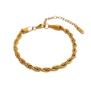 Personalized Women's Stainless Steel <b>Charm</b> Bracelet with 18K Gold Plating Light Luxury Chain Bar Jewelry for Anniversaries - Product Image 5