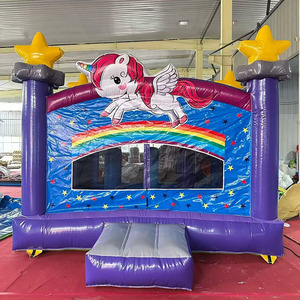 Castello Gonfiabile Ecologico in PVC Shining Star Dream Unicorn KaiSheng con Scivolo per Bambini, Uso Esterno - Product Image 2