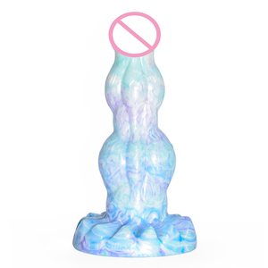 FAAK <strong>Large</strong> Knot Dog <strong>Horse</strong> <strong>Dildo</strong> With Sucker Big Dong Colorful Anal Plug Fantasy Animal Penis Silicone Sex Toys for Women - Product Image 1