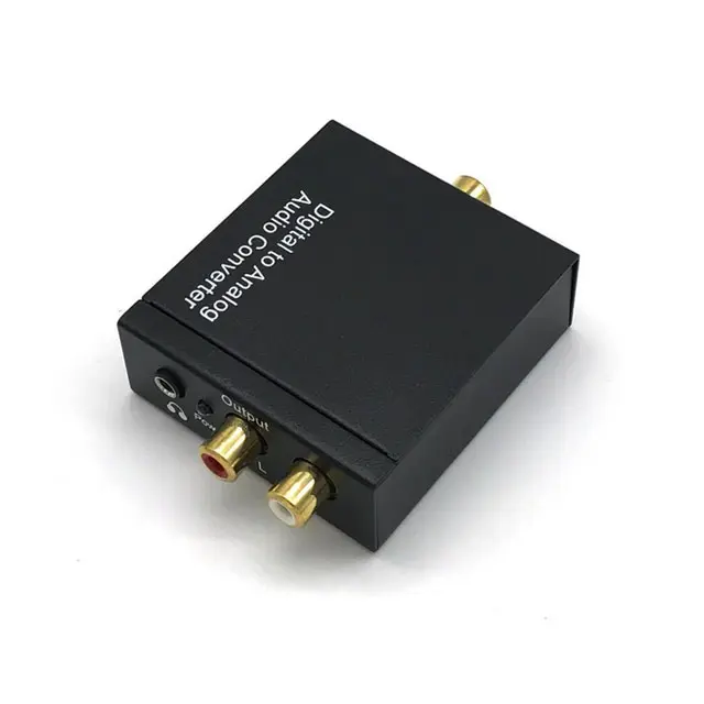 DAC audio Digital zu Analog Audio Converter Optical Coaxial zu 3.5mm R/L Adapter