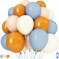 Ballons d'automne en latex, couleurs marron, anthracite, orange, sable, blanc, bleu métallisé, vert, pour décorations de fête de Thanksgiving, de remise de diplôme, de fête à thème citrouille et de baby shower