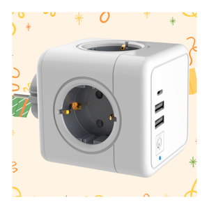 Enchufe de Pared Inteligente Powercube 2026 con Diseño Práctico, 4 Tomas de Corriente Europeas, 2 Puertos USB y 1 Tipo C - Product Image 6