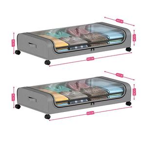 Hot Bán Vải Khung Thép Tùy Chỉnh Có Thể Tháo Rời Dưới Giường Tổ Chức Dưới Giường Giày Hộp Lưu Trữ Với Bánh Xe Nhãn - Product Image 4