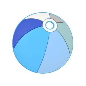 Anneau de dentition en silicone en forme de ballon de plage pour bébés, matériau de qualité alimentaire, de 0 à 24 mois, jouet unisexe en forme de ballon - Product Image 3