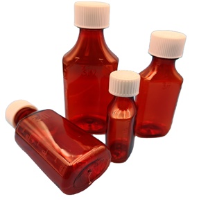 Botella de jarabe para la tos de plástico PET transparente ámbar de 30ml, 60ml, 100ml, vacía, para medicamentos líquidos y preparaciones farmacéuticas - Product Image 2