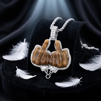 Fabricant d'origine : Ensemble de bijoux hip-hop stylé, composants de bijoux, pendentifs pour doigts pour collier