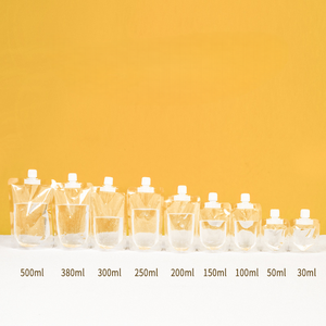 ถุงพลาสติกใสแบบตั้งได้พร้อมจุกสำหรับเครื่องดื่ม พิมพ์กราเวียร์ มีคุณสมบัติความปลอดภัย เหมาะสำหรับบรรจุเครื่องดื่มและของเหลวสำหรับการเดินทาง ขายส่ง - Product Image 2