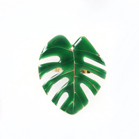 Westliche Hotel-Bankett- und Hochzeits-Serviettenringe mit Grünem Simuliertem Monstera-Blatt