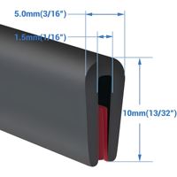 Bande de finition en caoutchouc EPDM auto-adhésive en forme de U, étanche aux intempéries, résistante aux UV, découpable sur mesure pour applications automobiles et marines