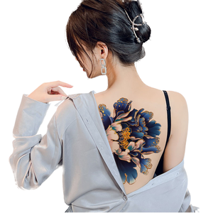 Tatuaggi Temporanei Impermeabili Sexy, Adesivi con Disegni Indiani di Pavone, Fenice e Drago su Carta Bianca, Grandi Tatuaggi per Braccia, Spalle, Viso e Corpo - Product Image 2