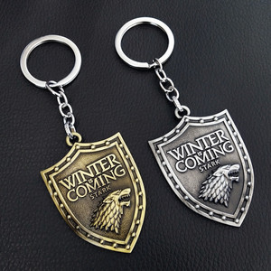 Movie Season 8 Thrones Keychain Nhà Stark Wolf Head Huy Hiệu Mặt Dây Chuyền Ice Và Lửa Key Chains Keyring Lưu Niệm Phụ Kiện Quà Tặng - Product Image 2
