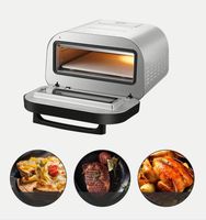 Four à pizza et friteuse à air 2-en-1 programmable électrique Turbo-Bake 12 pouces pour usage domestique