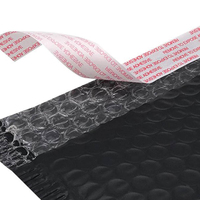 Enveloppe à bulles noire personnalisée, économique, en gros, avec logo, sac à bulles matelassé avec couleurs glamour