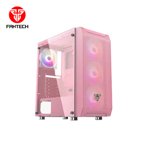 FANTECH AERO CG80 Großhandel individuelles weiß und rosa gehärtetes Glas Lüfter Unterstützung Energie Lagerhaus Gaming-Tui
