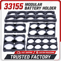 33155 2x2 Braket Penyangga Sel Empat Slot Modular Plastik untuk Paket Baterai LiFePO4 Silinder