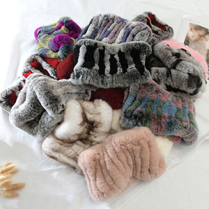 <span class=keywords><strong>Snood</strong></span> en <span class=keywords><strong>fourrure</strong></span> de lapin Rex tricoté, <span class=keywords><strong>fourrure</strong></span> animale de qualité supérieure, peluche douce et polyvalente pour un style élégant, provenant d'une source éthique - Product Image 4