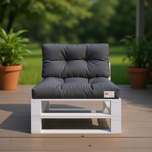 Cuscino da Esterno in Tessuto Antracite 70x40x12 cm, Resistente all'Acqua, Rimovibile, Lavabile, Utilizzabile in Tutte le Stagioni - Product Image 2