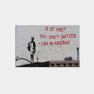 Lienzo Impreso 'Call an Airstrike' de Banksy - Estilo Arte Callejero, LIENZO ENROLLADO - Product Image 2