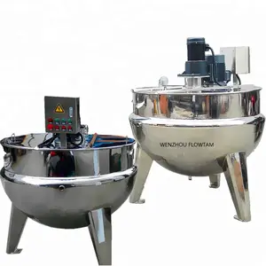 Stainless steel industrial double jacket electric cooking pot for sauce jam