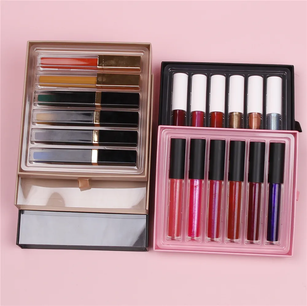 Kit lucidalabbra rossetto liquido opaco personalizzato private label impermeabile Vegan e Cruelty-Free all'ingrosso lucidalabbra