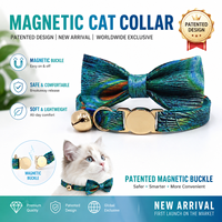 Collier pour chat imprimé breveté avec boucle de sécurité détachable, breloques mignonnes, personnalisable, vente en gros, décoration de collier pour chat, réglable, OEM ODM