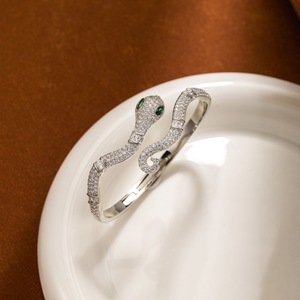 Snake <b>Bracelet</b> Gold Rose Gold Silver Diamond Plated <b>Copper</b> Jewelry Gift Spring 2024 Yiwu Origin - Product Image 4