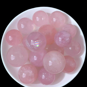 Esfera de Cuarzo Rosa Pulido al por Mayor, Bola de Cristal de Cuarzo, Piedra Curativa, Gema Artesanal para Decoración del Hogar y Regalo Espiritual - Product Image 1