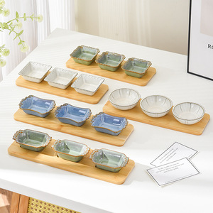 Ensemble de plats à assaisonnement de style japonais créatif, compatibles micro-ondes, petits plats ronds en céramique pour la sauce soja, le <span class=keywords><strong>vinaigre</strong></span> et les collations à usage domestique - Product Image 3