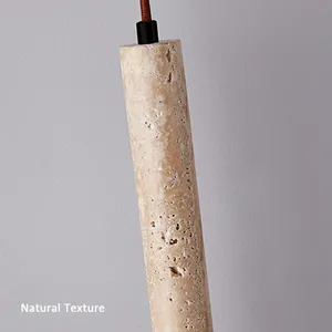 Nordic đá hình trụ droplight <span class=keywords><strong>LED</strong></span> cho phòng ăn nhà hàng Bar bảng wabi Sabi travertine treo đèn cạnh giường ngủ - Product Image 6
