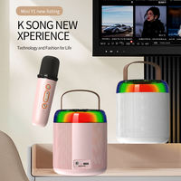 Altavoz Portátil Hom Mini, Altavoz Bluetooth HIFI para Fiestas al Aire Libre con Micrófono, Altavoz Inalámbrico para Karaoke en Casa