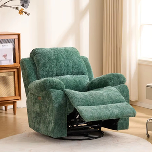 360 °   Ghế thư giãn đơn người cỡ lớn, kiểu dáng công thái học, chất liệu nhung mềm mại, có chức năng xoay và hỗ trợ lưng, dành cho phòng khách - Product Image 2