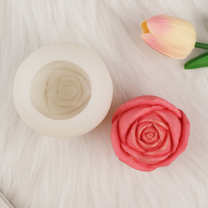 <span class=keywords><strong>Besafe</strong></span> 3D Rosa flor jabón vela molde para decoración de pasteles hecho a mano hacer chocolate caramelo hielo polímero arcilla goma pasta - Product Image 4