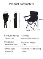 Chaise de camping inclinable promotionnelle AI-MICH de haute qualité, compacte, ultralégère, avec logo personnalisé, pour l'extérieur